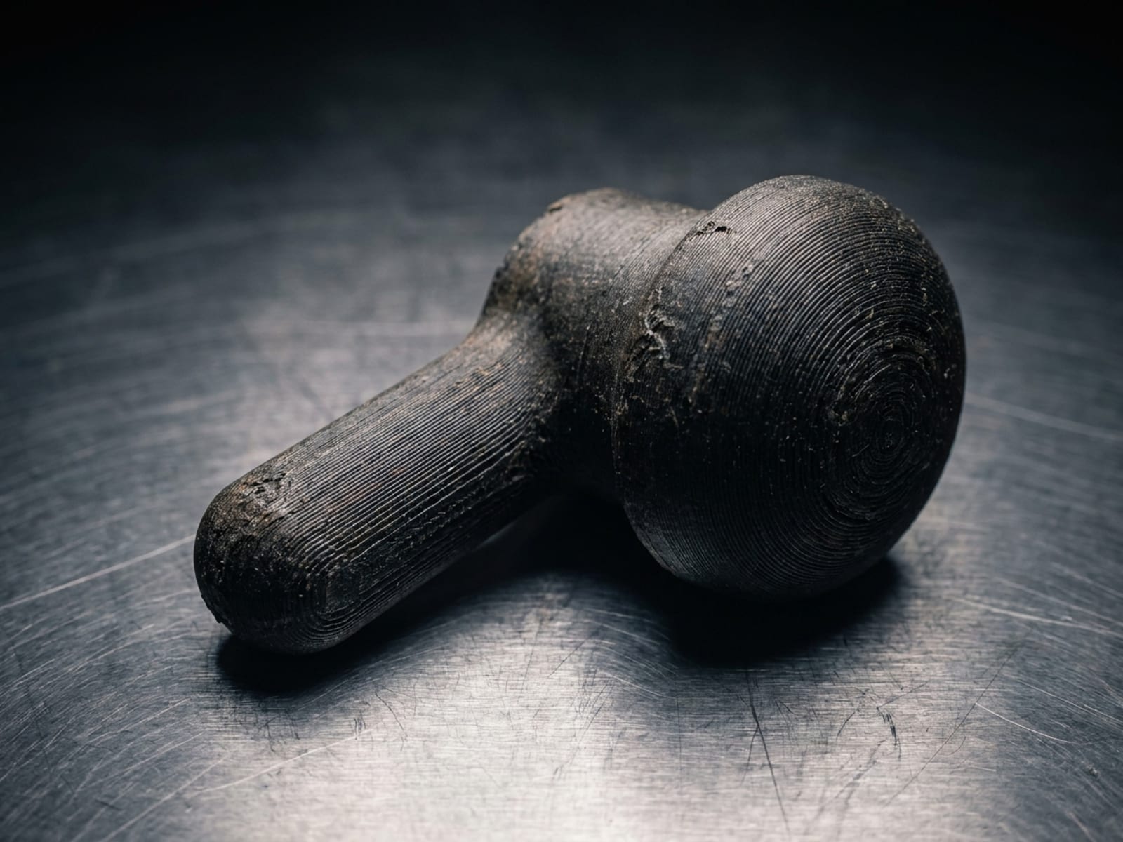 Pommeau de levier et bouton de tableau de bord de tracteur ancien imprimés en 3D en ASA noir